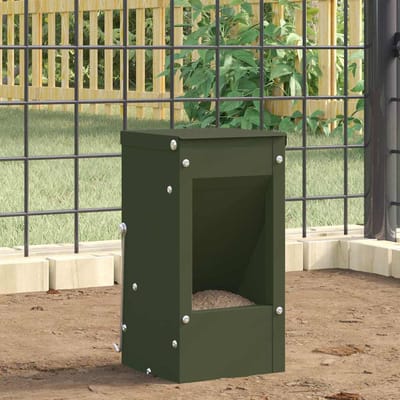 vidaXL - Konijnenvoerbak - Olijf - Groen - 12,5 - x - 12,5 - x - 25 - cm - 1,5 - kg