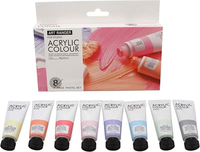 Art Ranger Acrylverf set - acrylverf 8 tubes x22 ml - Pastel kleuren