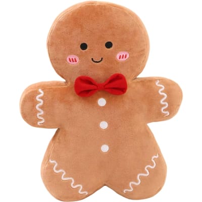 Kerstversiering Speelgoed Schattige Peperkoekmannetje Knuffelspeeltje Knuffelpop Troostpop Sierkussen Huisdecoratie Decor Cadeau brown