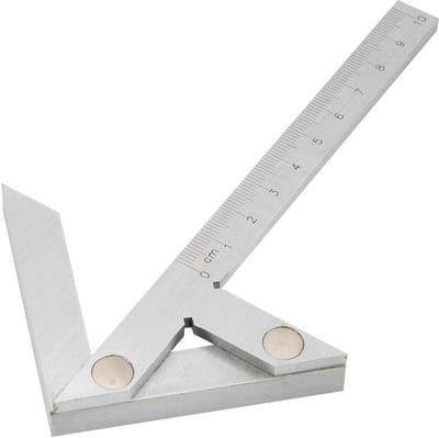 Dailygoods- Centreringsfinder 100x70mm - Hoekmeter - Winkelhaak - Precisie - Carbon Staal - Lasergravering
