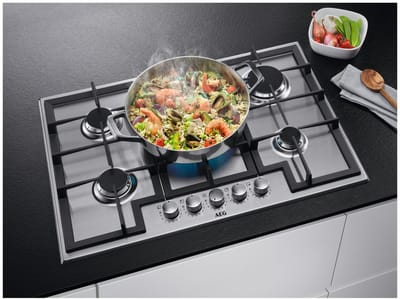 AEG HGB75400SM Roestvrijstaal Ingebouwd 75 cm Gaskookplaat 5 zone(s)