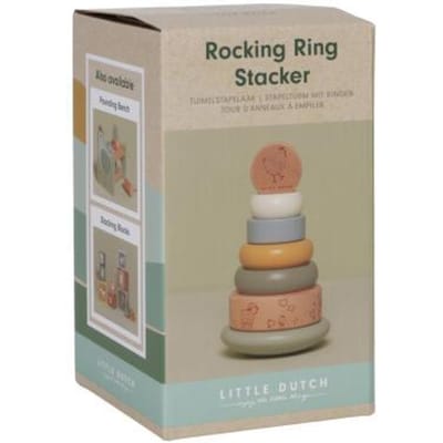 Little Dutch - Farm Tuimelstapelaar Boerderij FSC Baby- en peuterspeelgoed Bouwen en stapelen Houten speelgoed