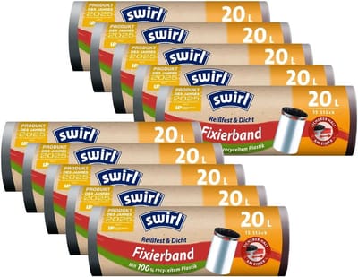 Vuilniszakken - Afvalzakken - Huishoudelijk Afval - Zwaar Gebruik - 20 Liter - Zwart
