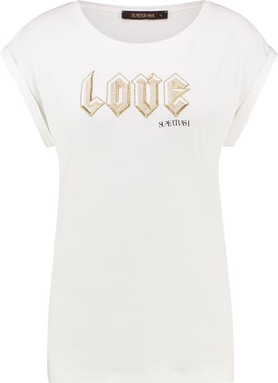 Supertrash - T-Shirt - T Shirt Dames - Love - Wit - Maat XS