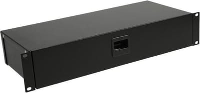 Adam Hall 19" Rackbox 2HE met springslot - Rack lade