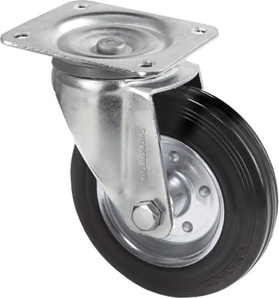 Zwenkwiel 100 mm op plaat | Per Stuk