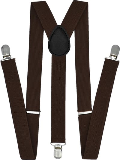 Fako Fashion - Heren Bretels - Dames Bretels - Effen - 100cm - Donkerbruin