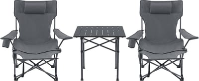 Tuinset Bellante 3-delig campingset opvouwbaar grijs casa.pro