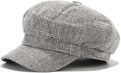 Ynkkvre - Baret - Muts - Wintermuts - Warme muts - Dames Muts - Met klep - Achtkantig retro design - Verstelbaar elastiek