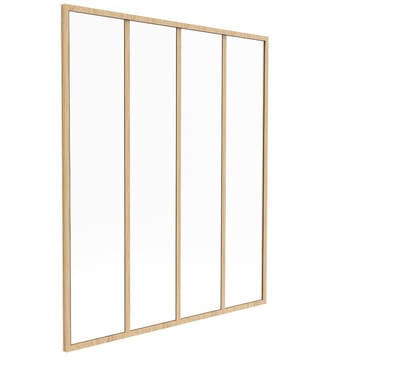 Vente-unique Werkplaatsraam van gepoedercoat aluminium - 120 x 130 cm (B x H) - Licht naturel - BAYVIEW