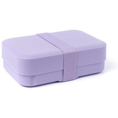 Amuse Lunchbox Large Lavender - Brooddoos met elastiek - Broodtrommel - in hoogte verstelbaar - BPA-vrij - Paars - 900ml