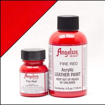 Angelus leerverf Vuur Rood 118ml/4oz - Voor glad lederen oppervlakken van o.a. schoenen, tassen en jassen