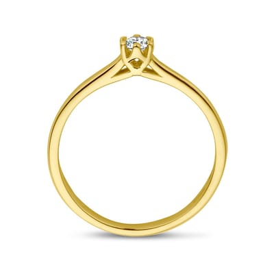 Aanzoeksring Diamant 0.10ct H Si