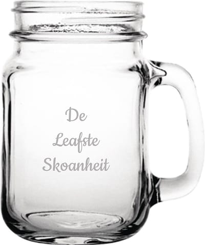 Gegraveerde Drinkglas 45cl De Leafste Skoanheit
