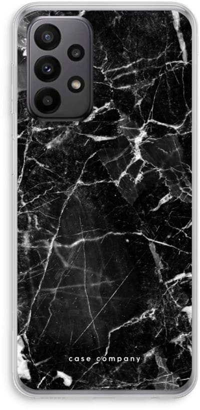 Case Company® - Hoesje geschikt voor Samsung Galaxy A23 hoesje - Zwart Marmer - Soft Cover Telefoonhoesje - Bescherming aan alle Kanten en Schermrand