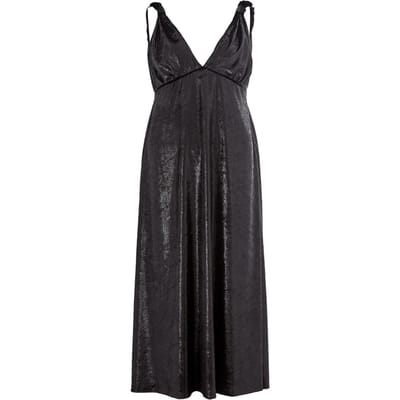 Jurk met riemen Velvet effect