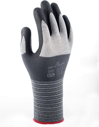 Griphandschoen showa 381 nitril m grijs | 10 stuks