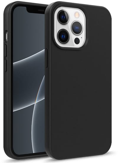geschikt voor iPhone 13 Pro Eco Hoesje - Flexibel Telefoonhoesje Bio Degradable - Mobiq Flexibel Eco Hoesje zwart- geschikt voor iPhone 13 Pro