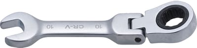BGS ratelsleutelring-steeksleutel kort hoekbaar SW 10 mm - 6910