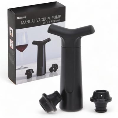 Dailygoods- Wijnpomp - 2 Vacuümstoppen - Herbruikbare Wijnsluiting