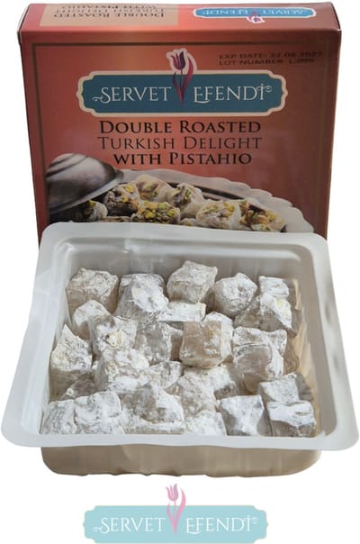 SERVET EFENDİ - Dubbele Lokum met Pistache - Balli Fıstıklı Duble Lokum - 200 gr