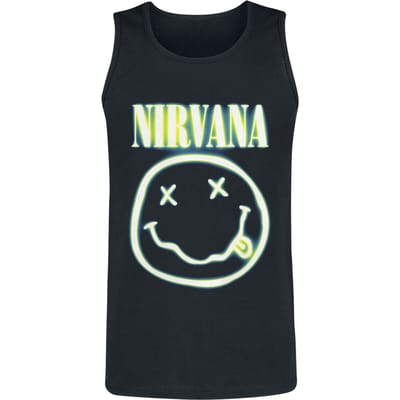 Nirvana Tanktop - Neon Logo - S tot XXL - voor Mannen - zwart