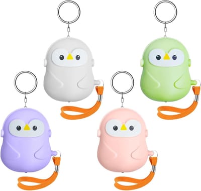 Zakalarmen 4 Stuks - Persoonlijk Alarm Noodalarm - Zelfverdediging Noodgevallen - 130 dB Geluid LED Licht - 30 g