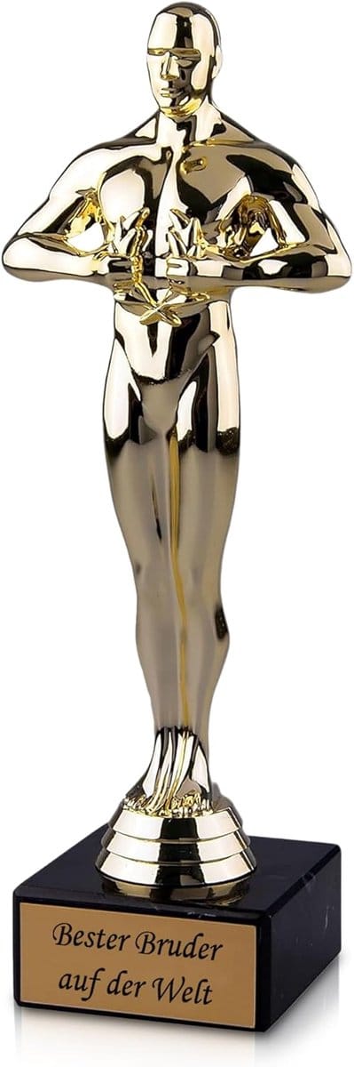 Gouden Beker - Trofee Winst - Waardering Tonen - Met Gravure - 24 cm - Goudkleurig