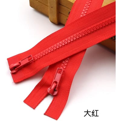 Kleur Nee. 5 Hars Dubbele Kop Open Staart Rits Kledingaccessoires Donsjack Kleding Jas Rits Doe-het-zelf Accessoires bright red * 70cm one piece * 5 #
