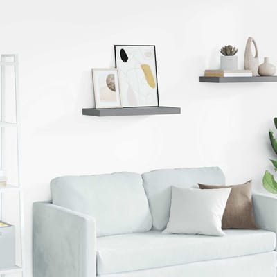 vidaXL - Wandschap - zwevend - 60x23,5x3,8 - cm - MDF - grijs