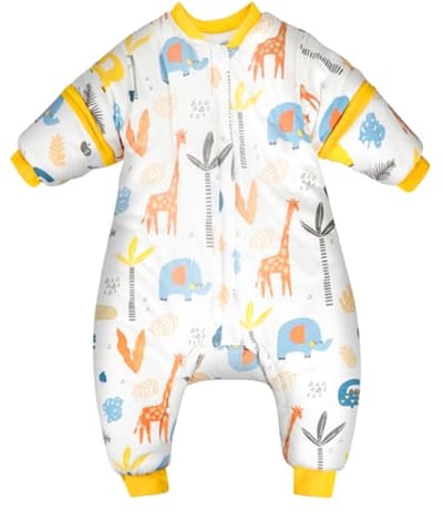 Babyslaapzak met Afneembare Mouwen en Voeten - 2,5 TOG/3,5 TOG - Katoenen Winterslaapzak