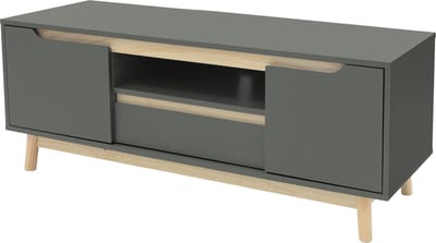TV lowboard met 4 vakken 120x40 cm in groen gemaakt van MDF & grenen tv-meubel ML-Design