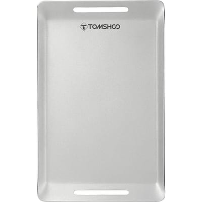 TOMSHOO Mini poêle à griller en acier inoxydable barbecue en plein air pique-nique poêle à découper planche à découper pour Camping sac à dos randonnée argenté