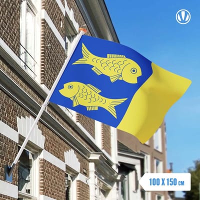 Vlaggenclub Grou vlag 100x150cm - Duurzame gevelvlag voor buiten - Thuisbezorgd