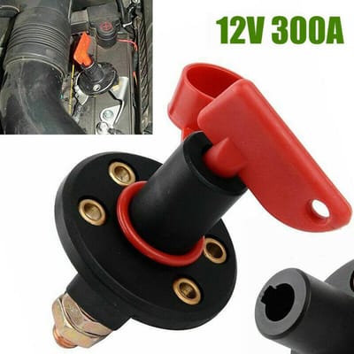 Interrupteur d'isolement de batterie 300A Coupe-circuit pour Auto Voiture Camion Bateau noir