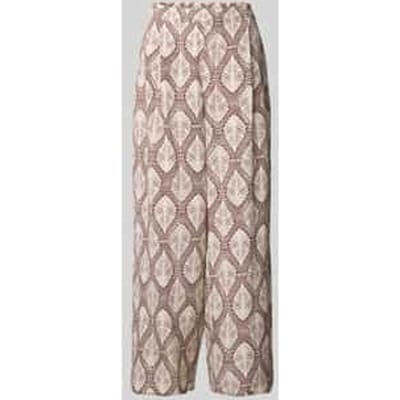 Wide leg stoffen broek met bandplooien