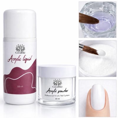 Goodbitz - Acrylpoeder en acrylvloeistof - 2-delig - Acryl - Acryl poeder - Acrylpoeder set - Acryl set - Acryl vloeistof - Acrylvloeistof - Acryl nagels - Acryl nagels starterspakket