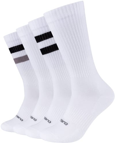 camano unisex tennissokken, Comfort OCS-slogan, 4-pack, biologisch katoen, gewatteerde zool, sportsokken, verstevigde hiel en teen.