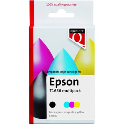 Inktcartridge Quantore alternatief tbv Epson 16XL T1636 zwart + 3 kleuren HC