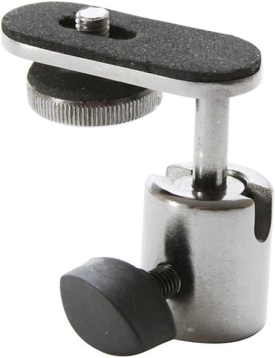 Verstelbare Microfoonstandaard Mount voor Camera en Digitale Recorder - Chrome