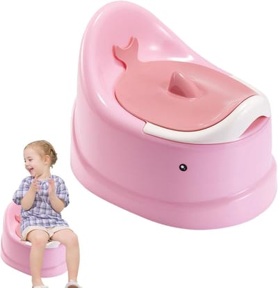 Zindelijkheidsstoel Kinderen - Potjestrainer Baby - Zindelijkheidstraining Thuis - Anti-spat Ontwerp - 30x235x215cm - Roze