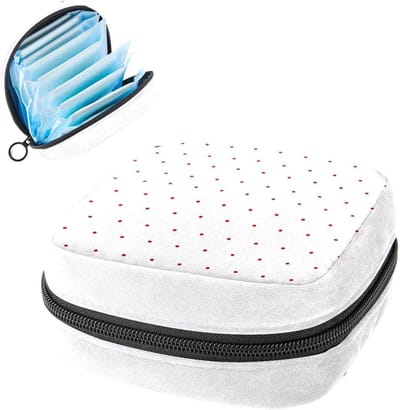 Opbergtas Maandverband - Draagbare Pouch - Hygiëne Onderweg - Zacht Pluche Materiaal - 12x17x17 cm - Meerkleurig