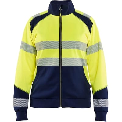 Vrouwen sweatshirt met hoge zichtbaarheid en ritssluiting Blaklader
