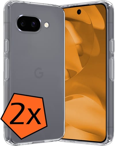 Hoes - 2 Stuks - Geschikt voor Google Pixel 9a - Sterk & Shockproof - Case Siliconen - Back Cover - Telefoon Hoes - Transparant