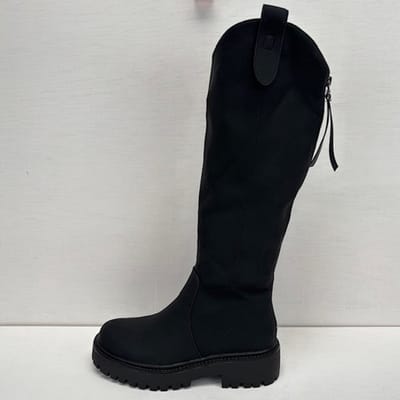 Hoge leatherlook boots zwart Zwart / 36