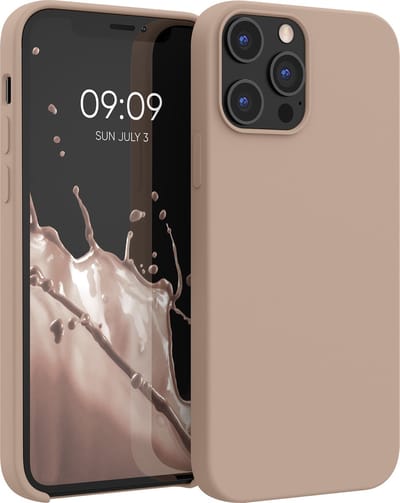 kwmobile telefoonhoesje geschikt voor Apple iPhone 12 Pro Max - Hoesje met siliconen coating - Smartphone case in cappuccino