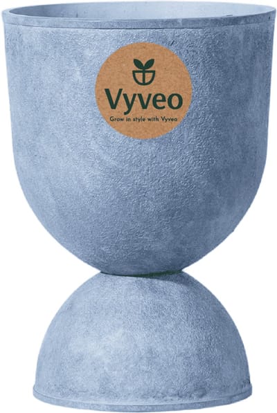 Vyveo - Bloempot Muse - 27x39 - Lichtgrijs (Retro) - Bloempot voor binnen en buiten - Lichtgewicht - Breukbestendig - Vorstbestendig - UV-bestendig