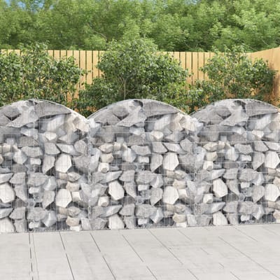 vidaXL - Schanskorf - gewelfd - 100x50x100/120 - cm - gegalvaniseerd - ijzer