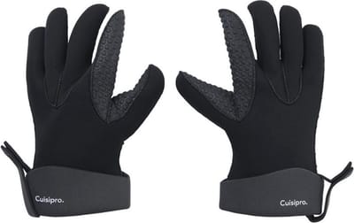 Cuisipro - BBQ - Ovenhandschoenen - Hittebestendig - Barbecue Handschoenen - Grijs - Set van 2 - Maat Large