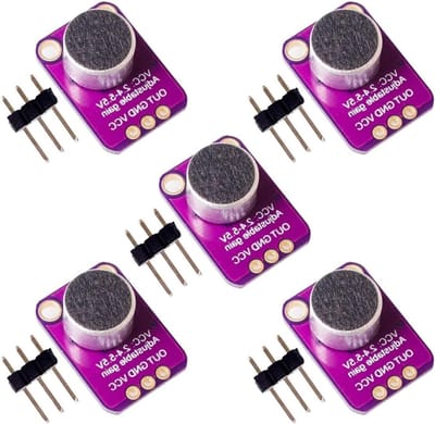 5-delige Electret Microfoon Versterker met Instelbare Gain Controle voor Arduino Projecten en Geluidsopnames